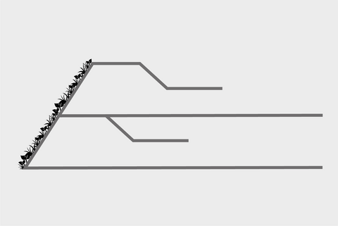 Low system costs and individual shaping - Huesker Fortrac Nature System without integrated formwork - Huesker Fortrac Nature