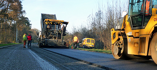 Efficient Road Construction with Roller and Termachine Production of resistant road with roller and termachine