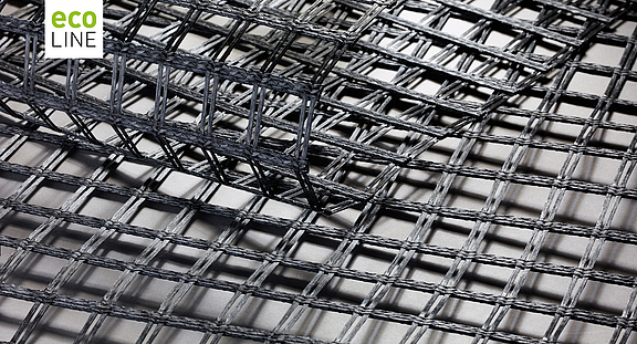 Sample piece Fortrac eco Black sample Fortrac eco made from recycled PET