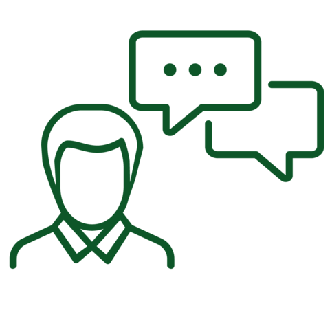 Animated consulting icon Animated advice icon - speech bubble